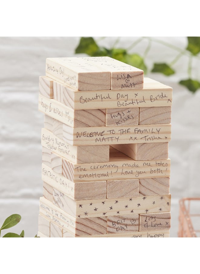 Ginger Ray Build A Memory Building Blocks Guest Book - Beautiful Botanics - Image 3
